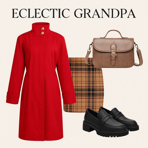 Vintage Vibrant Red Raincoat with Chic Gold Buttons - Stay Stylish & Dry! - Picture 4 of 14